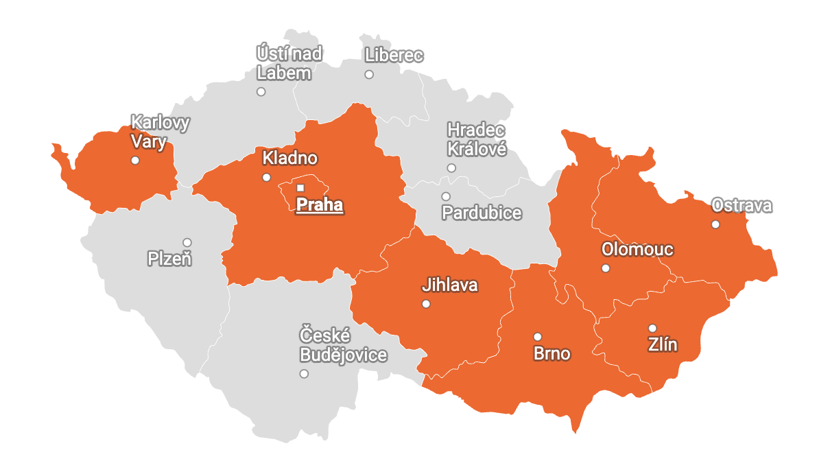 Mapa působnosti - Bozpák s. r. o.